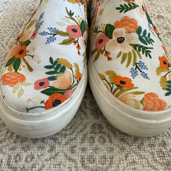 Keds X Rifle Paper Co Double Decker Meadow Slip On Sneakers - Picture 3 of 9